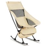 Chair Outdoor Foldable High Backrest Moon Rocking Chair