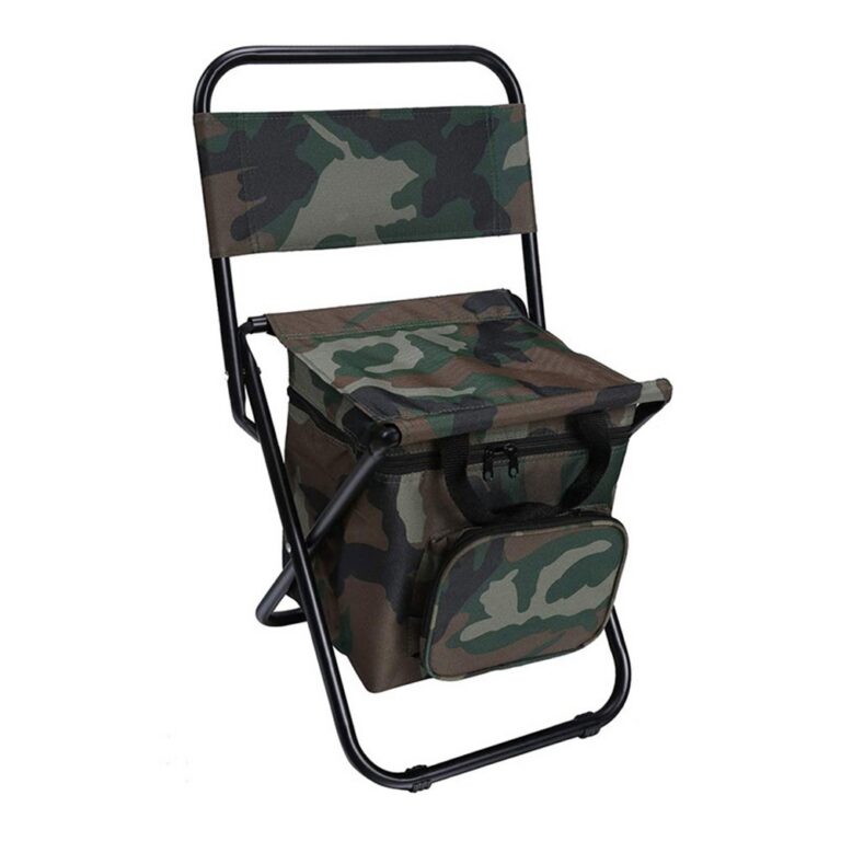 Chair Outdoor folding ice pack chair with storage bag, backrest insulation function, 3-in-1 leisure camping and fishing chair