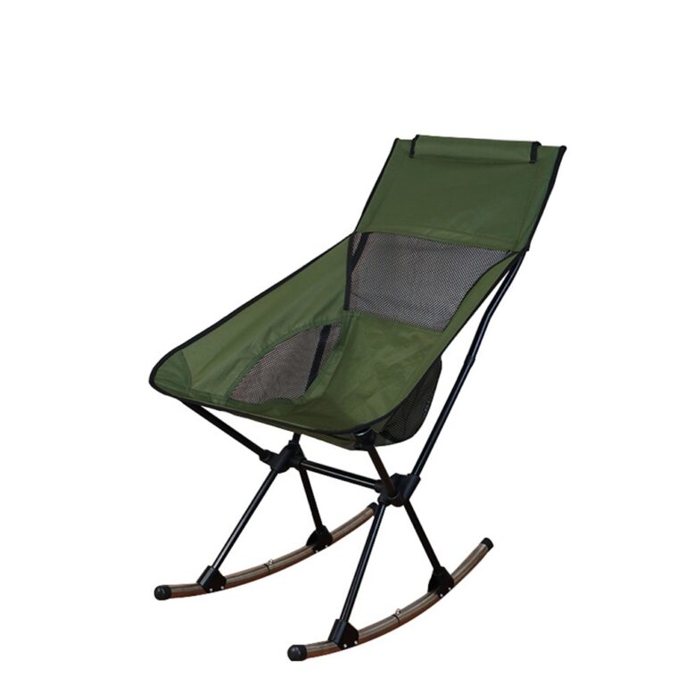 Chair Outdoor Foldable High Backrest Moon Rocking Chair