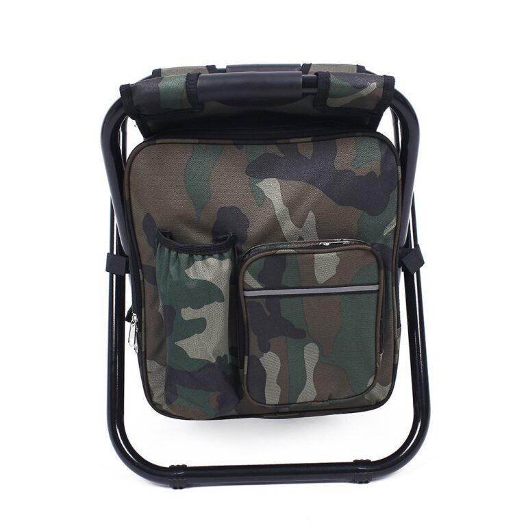 Chair Portable Outdoor Backpack Chair — Foldable Leisure Fishing Stool and Cooler Bag Chair